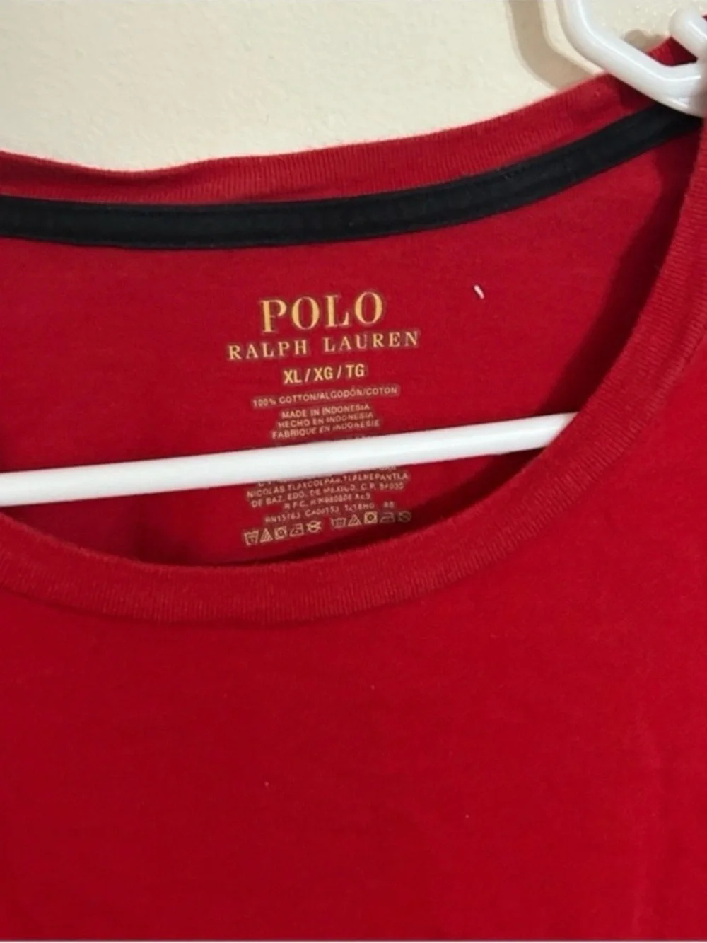 Polo by Ralph Lauren Size XL Red Long-Sleeve Crewneck with Polo Bear Embroidery